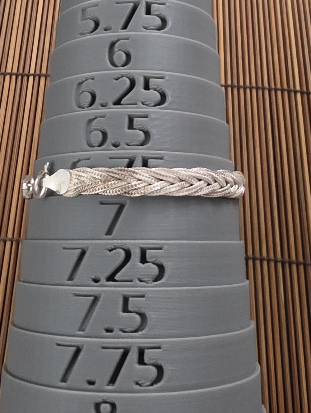 925 Silver Braided Bracelet (Vintage) - Picture 14 of 15